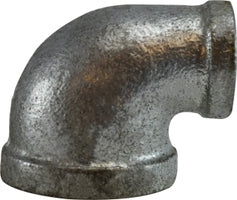 64136 by Midland | Malleable Iron #150 Fitting | Reducing | 1-1/2" Female NPT x 3/4" Female NPT | 90° Elbow | Galvanized Iron