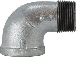 64167 by Midland | Malleable Iron #150 Fitting | 1-1/2" Female NPT x 1-1/2" Male NPT | 90° Street Elbow | Galvanized Iron