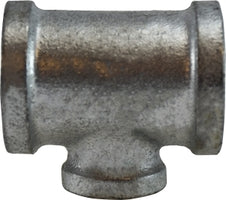 64282 by Midland | Malleable Iron #150 Fitting | Reducing Branch | 3/4" Female NPT x 3/4" Female NPT x 1/4" Female NPT | Tee | Galvanized Iron