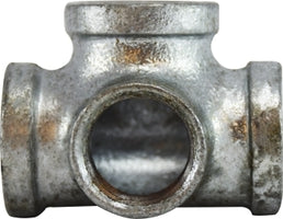 64386 (64-385) by Midland | Malleable Iron #150 Fitting | Side Outlet | 1-1/4" Female NPT x 1-1/4" Female NPT x 1-1/4" Female NPT | Tee | Galvanized Iron
