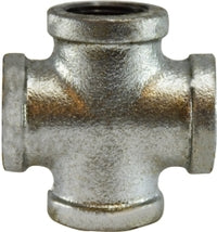 64393 by Midland | Malleable Iron #150 Fitting | Fitting | 1/2" Female NPT | Cross | Galvanized Iron
