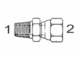 6505 8x10 by Couplamatic | Hydraulic Adapter | 1/2" Male NPTF x 7/8-14 Female JIC | Straight