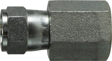 65063232 by Midland | Hydraulic JIC Swivel to Female Pipe | 2-1/2-12 Female JIC 37° Flare x 2" Female Pipe | Adapter | Steel