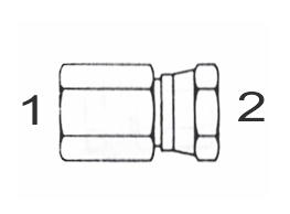 6506 8x6 by Couplamatic | Hydraulic Adapter | 1/2" Female NPTF x 9/16-18 Female JIC | Straight