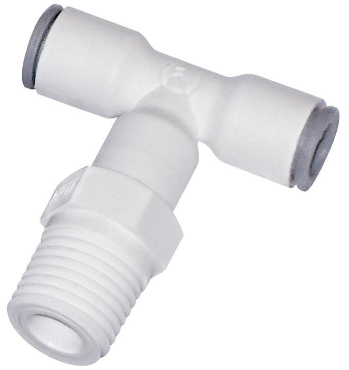 65086018WP2 by Dixon Valve | LIQUIfit™ Fitting | Swivel Branch Tee | 3/8" Male NPTF (Branch) x 3/8" Tube OD x 3/8" Tube OD | Nylon