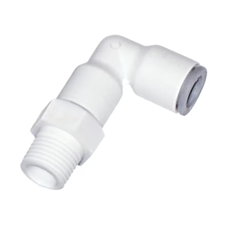 6509 06 13WP2 by Parker | Legris Stud Swivel Fitting | 6 mm Tube Size x 1/4" Male BSPT Thread | 90° Elbow | Polymer | Pack of 10