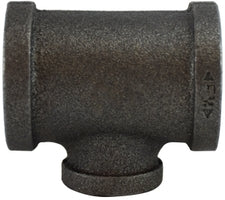 65303 by Midland | Malleable Iron #150 Fitting | Reducing Branch | 1-1/4" Female NPT x 1-1/4" Female NPT x 3/4" Female NPT | Tee | Black Iron