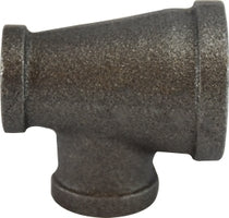 65349 by Midland | Malleable Iron #150 Fitting | Reducing Run | 1-1/4" Female NPT x 1" Female NPT x 1/2" Female NPT | Tee | Black Iron