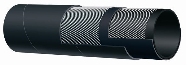 T653AA500X12.6 Alfagomma by Kuriyama | T653AA Series | Soft LengthWall Marine Exhaust Hose | SAE J2006 R1 | 5" ID | 5.55" OD | 75 PSI | Black | 12.5ft Length