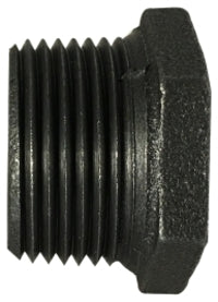 65550 by Midland | Malleable Iron #150 Fitting | Hex Bushing | 3" Male NPT x 1" Female NPT | Black Iron