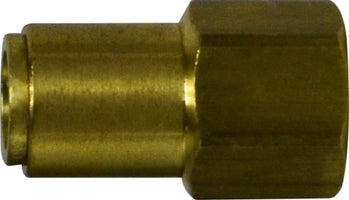 660808 by Midland | DOT Push-In Fitting | Connector | 1/2" Tube OD x 1/2" Female NPTF | Brass