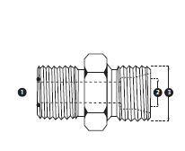 6605-04-L08-14 by AdaptAll | -04 Male ORFS x L06 Male DIN (Light Duty) Metric Port Dual Purpose | Adapter | Carbon Steel