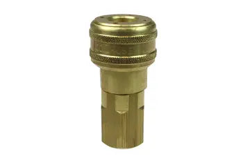 123A by Coilhose | Coilflow™ Automatic Industrial Interchange Coupler | 1/2" Body Size | 3/8" Female NPT Thread | Straight | Brass (Type 12)