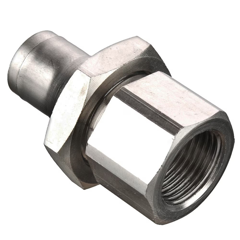 66PLMBH-12M-6G by Parker | Prestolok PLM Metal Push-to-Connect Fittings | Bulkhead | 12 mm Bulkhead Connector x 3/8" Female BSPP Threads | Straight | Electroless Nickel-Plated Brass | Pack of 5