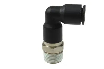 CL670402S by Coilhose | COILOCK™ Push-To-Connect Fitting | 1/4" Tube OD x 1/8" Male NPT Swivel | 90° Elbow | Plastic