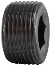67764 by Midland | Countersunk Plug (Hex Socket) | 1/2" Male NPTF Fitting | Black Steel