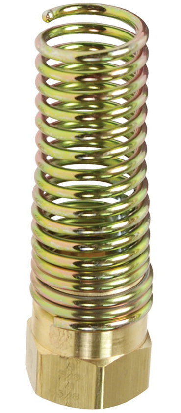 67RBSG-06 by Dixon Valve | Air Brake Fitting for Rubber Hose | Hose Nut with Attached Spring | 3/8" Hose Size | 3.55" Length | Brass Alloy 360