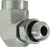 6815NWO44 by Midland | Hydraulic Female O-Ring to Male O-Ring | 7/16-20 Female O-Ring Boss x 7/16-20 Male O-Ring Boss | 90° Elbow | Steel