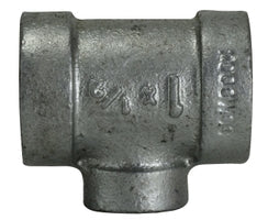 68306 by Midland | Extra Heavy Malleable Iron 300# Fitting | Reducing | 1-1/4" Female NPT x 1" Female NPT x 1-1/4" Female NPT | Tee | Galvanized Iron