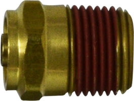 680806 by Midland | DOT Push-In Fitting | Connector | 1/2" Tube OD x 3/8" Male NPTF | Brass