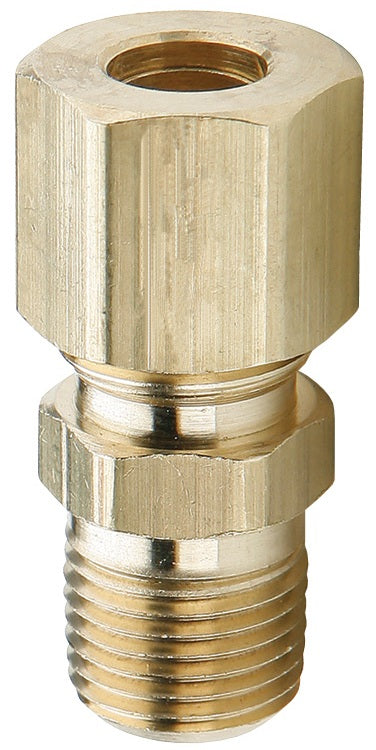 68C-0806 by Dixon Valve | Compression Fitting | Male Connector | 3/8" Male Pipe x 1/2" Tube OD | Brass