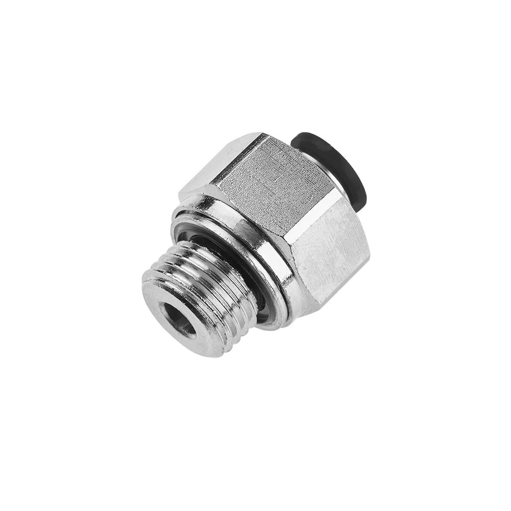 68PLP-8-8G by Parker | Prestolok PLP Push-to-Connect Fittings | Threaded Fitting | 1/2" Connector x 1/2" Male BSPP Thread | 1-1/16" Hex | 1.00" Length | .45" Flow Dia. | Straight | Nickel-Plated Brass | Pack of 10
