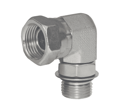 6901-8-8 Dixon Valve Zinc Plated Steel 90 deg. 3/4"-16 Male SAE O-Ring Boss x 1/2"-14 Female NPSM Swivel Nut