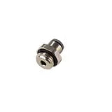 6911 04 19 by Parker | Legris Stud Fitting | 4 mm Tube Size x M5x0.8 Male M5 Metric Thread | 10 mm Hex | 17 mm Length | Straight | 316L Stainless Steel