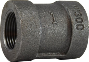 69417 by Midland | Extra Heavy Malleable Iron 300# Fitting | Coupling | 1-1/2" Female NPT x 1-1/2" Female NPT | Black Iron