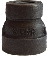 69452 by Midland | Extra Heavy Malleable Iron 300# Fitting | Reducing Coupling | 2" Female NPT x 1" Female NPT | Straight | Black Iron