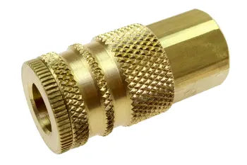 158 by Coilhose | Coilflow™ Industrial Interchange Coupler | Manual | 1/4" Body Size | 1/8" Female NPT Thread | Straight | Brass (Type 15)