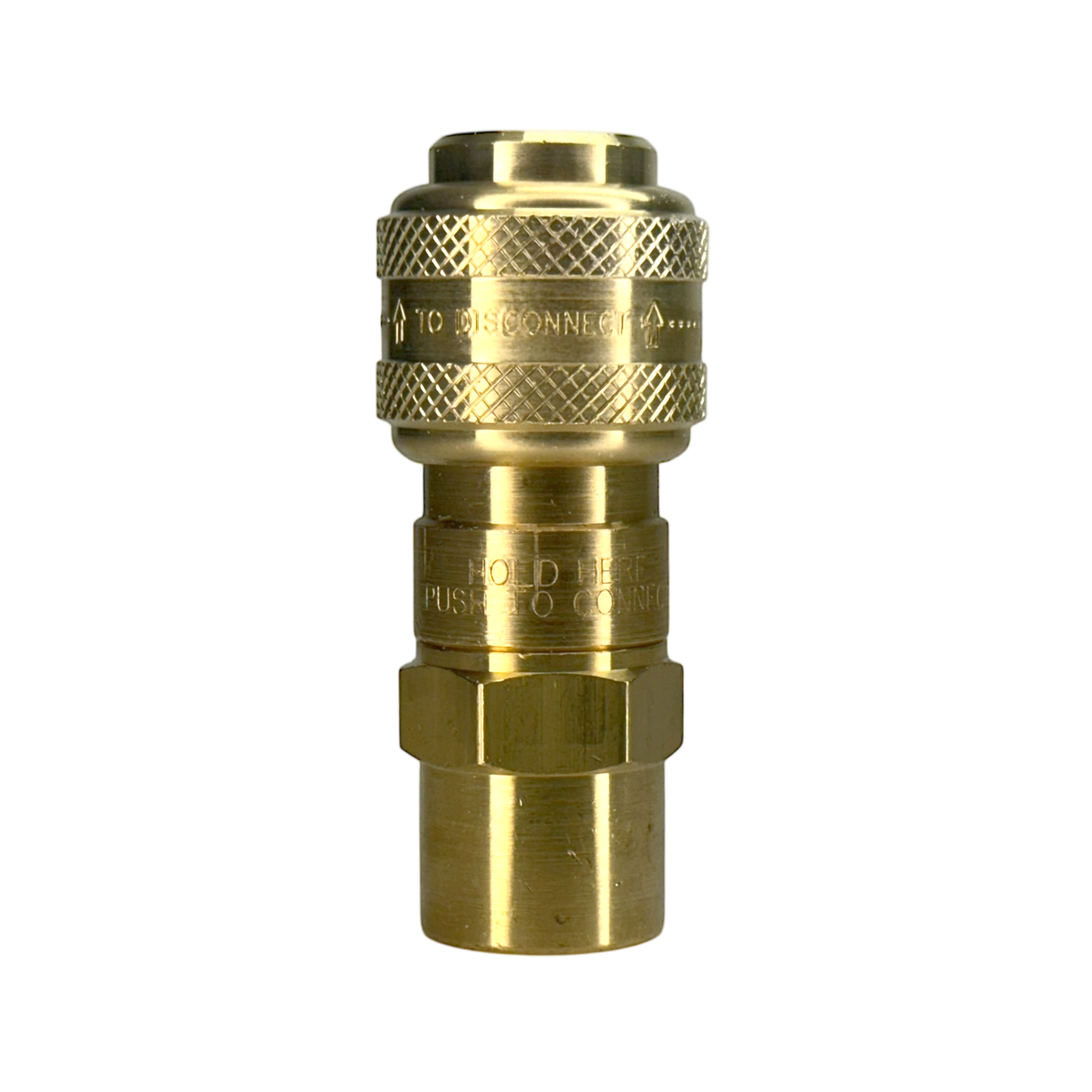 6DF4-B by Dixon Valve | Pneumatic Quick Disconnect Coupling | D-Series | 1/2" Female NPTF x 3/4" Automatic Industrial Interchange | Socket | Nitrile Seal | Brass