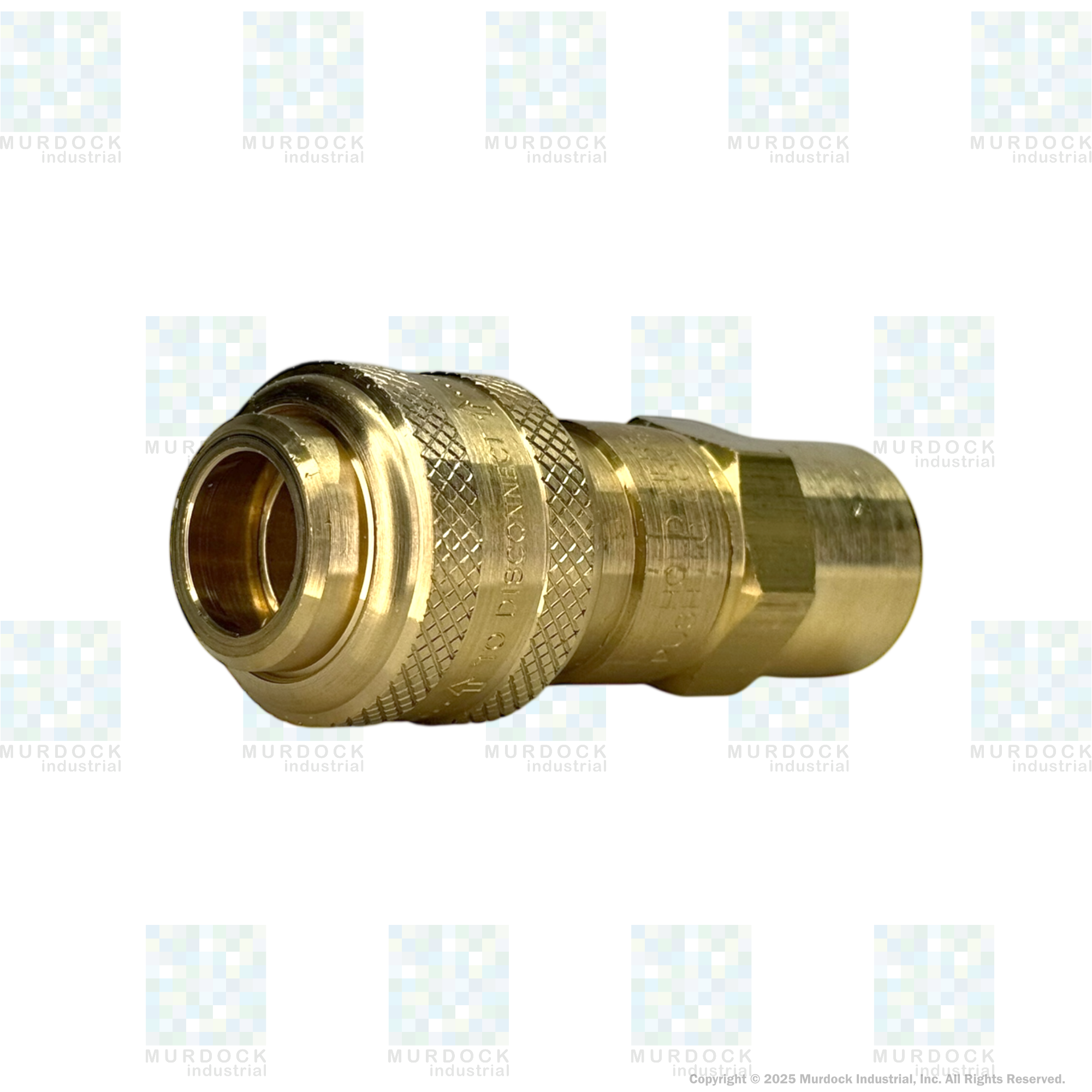 6DF8-B by Dixon Valve | Pneumatic Quick Disconnect Coupling | D-Series | 1" Female NPTF x 3/4" Automatic Industrial Interchange | Socket | Nitrile Seal | Brass