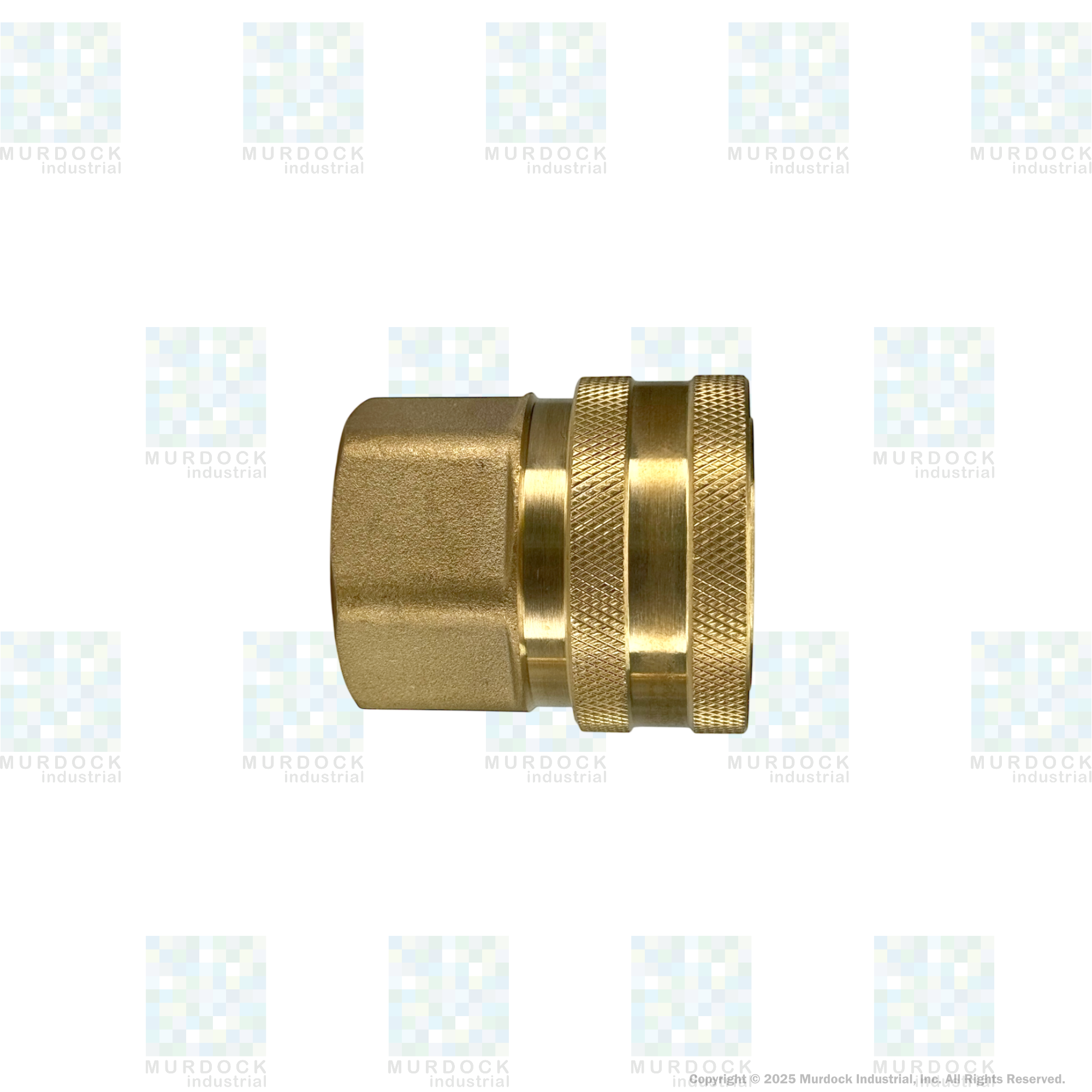 6EF6-B by Dixon Valve | Hydraulic Quick Disconnect Coupling | E-Series | 3/4" Female NPTF x 3/4" Straight-Through Interchange | Socket | Nitrile Seal | Brass