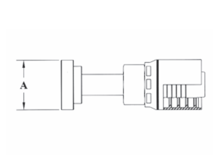 6GC60-16x20 by Couplamatic | Grip Crimp 6GC Series Coupling | 1" Hose ID x 1-1/4" Split Flange Size | Code 62 | Straight | Trivalent Zinc Plating