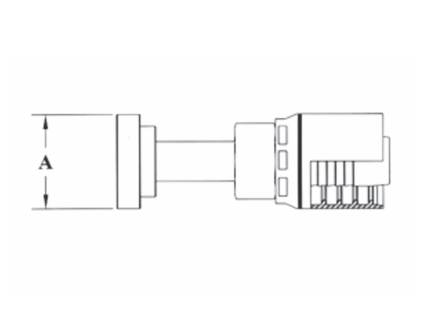 6GC80-12x12 by Couplamatic | Grip Crimp 6GC Series Coupling | Extra Heavy Duty Flange | 3/4" Hose ID x 3/4" Flange Size | for use on Caterpillar® Equipment | Straight | Trivalent Zinc Plating