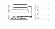 6R5-6FS by Couplamatic | R5 Reusable Coupling | 5/16" Hose ID x 5/8-18 Thread Size SAE 45° Female Swivel | Straight | Trivalent Zinc Plating