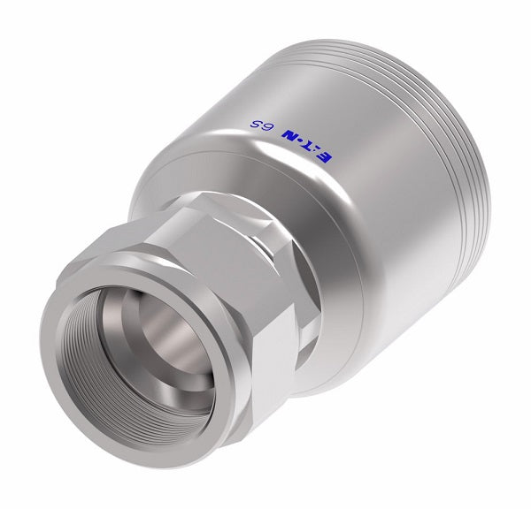 6SA24FJ20 Aeroquip by Danfoss | 6 Wire 6S Female JIC/37° Swivel (FJ) Crimp Fitting | -24 Female JIC/37° Swivel x -20 Hose Barb | Steel