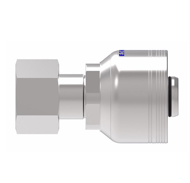 6SA16FR16 Aeroquip by Danfoss | 6 Wire 6S Female ORS Swivel (FR) Crimp Fitting | -16 Female O-Ring Face Seal Swivel x -16 Hose Barb | Steel