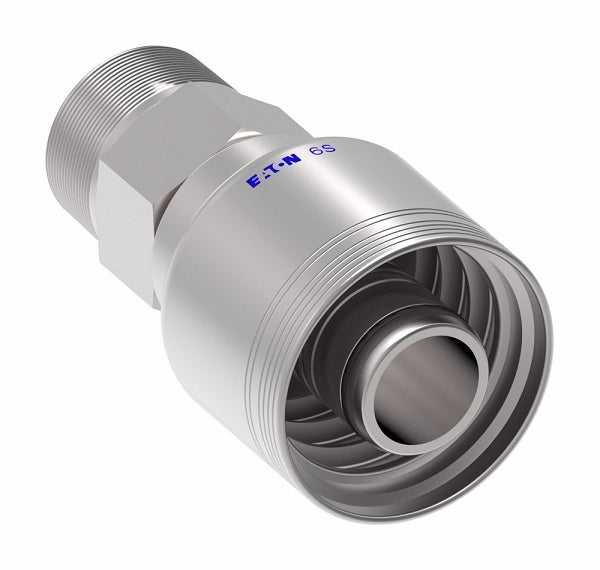 6SA20MP20 Aeroquip by Danfoss | 6 Wire 6S Male Pipe NPTF Rigid (MP) Crimp Fitting | -20 Male Pipe NPTF Rigid x -20 Hose Barb | Steel