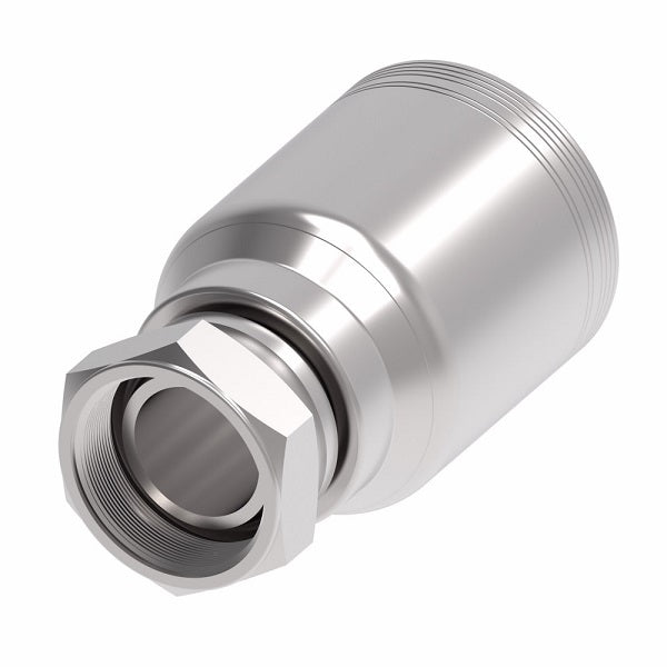 6S24BF24 Aeroquip by Danfoss | 6 Wire 6S Female BSPP Swivel 60° Cone Seat (BF) Crimp Fitting | -24 Female BSPP Swivel x -24 Hose Barb | Steel