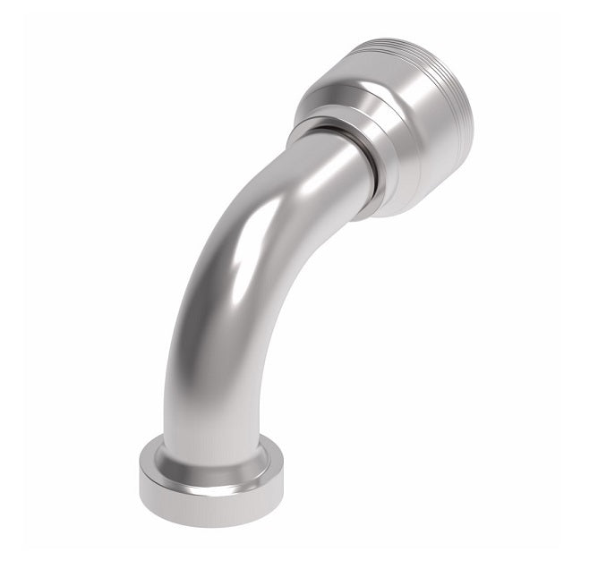 6S24CTB20 Aeroquip by Danfoss | 6 Wire 6S CAT Flange 90° Elbow (CTB) Crimp Fitting | -24 CAT Flange x -20 Hose Barb | Steel