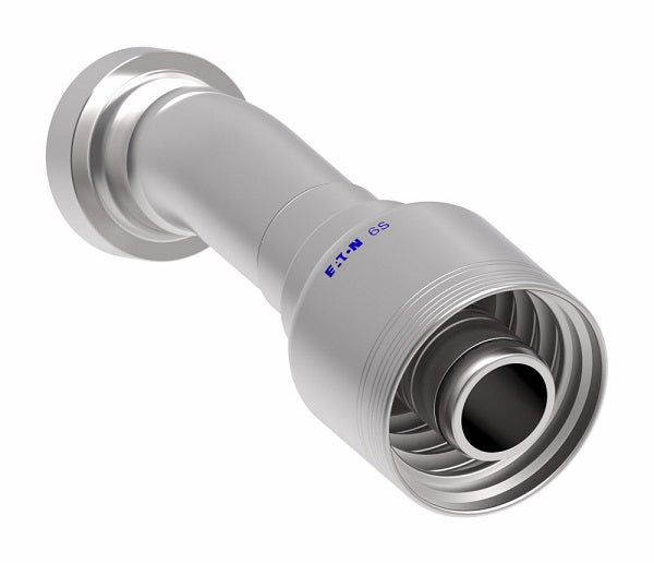 6S20CTD20 Aeroquip by Danfoss | 6 Wire 6S CAT Flange 22.5° Elbow (CTD) Crimp Fitting | -20 CAT Flange x -16 Hose Barb | Steel