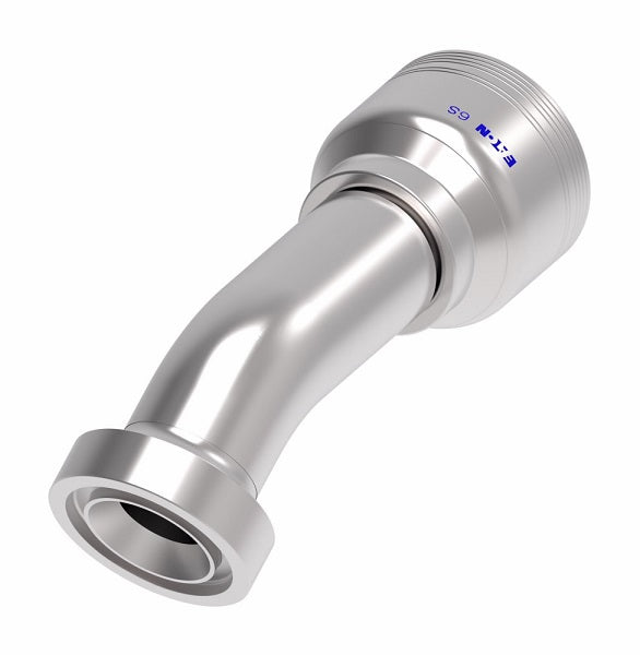 6S24CTF20 Aeroquip by Danfoss | 6 Wire 6S CAT Flange 30° Elbow (CTF) Crimp Fitting | -24 CAT Flange x -20 Hose Barb | Steel