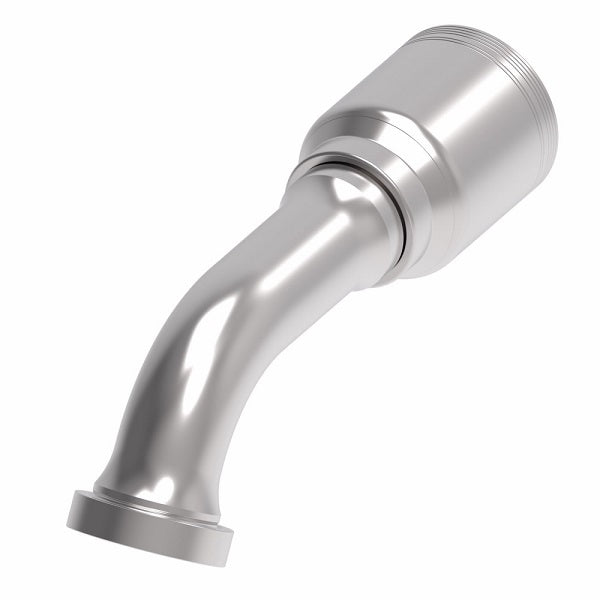 6S24CTG24 Aeroquip by Danfoss | 6 Wire 6S CAT Flange 60° Elbow (CTG) Crimp Fitting | -24 CAT Flange x -24 Hose Barb | Steel