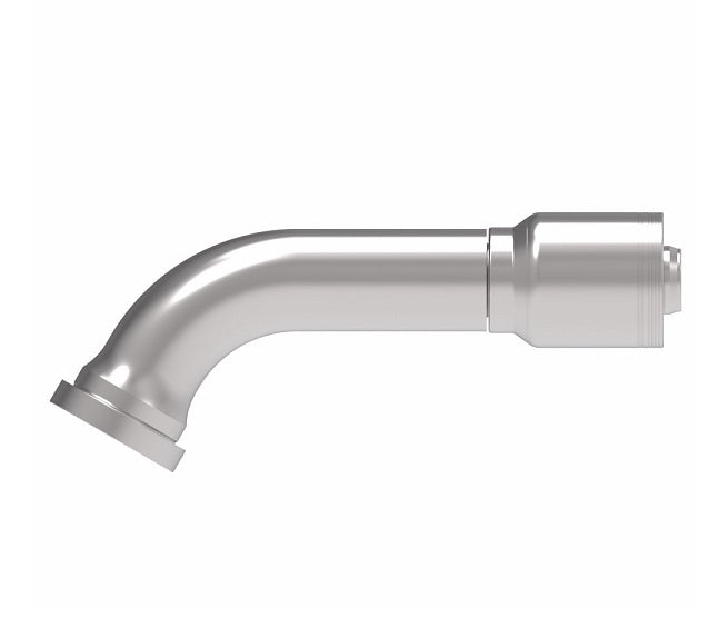 6S32CTG24 Aeroquip by Danfoss | 6 Wire 6S CAT Flange 60° Elbow (CTG) Crimp Fitting | -24 CAT Flange x -24 Hose Barb | Steel