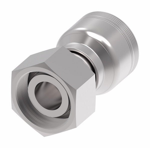 6S25DS16 Aeroquip by Danfoss | 6 Wire 6S Female DIN 24° Seat Swivel DKO (Heavy) (DS) Crimp Fitting | S30 Female DKO/DIN 24° Seat x -16 Hose Barb | Steel