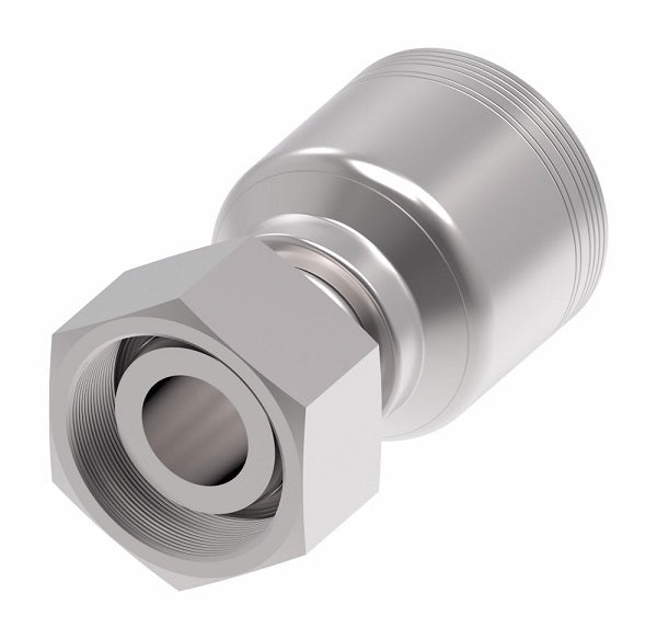 6S32DS20 Aeroquip by Danfoss | 6 Wire 6S Female DIN 24° Seat Swivel DKO (Heavy) (DS) Crimp Fitting | S38 Female DKO/DIN 24° Seat x -20 Hose Barb | Steel