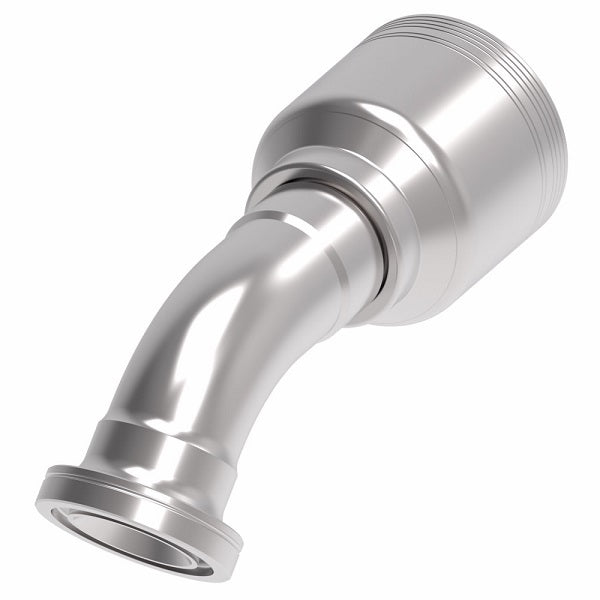 6S20FHA20 Aeroquip by Danfoss | 6 Wire 6S SAE Code 62 Flange 45° Elbow (FHA) Crimp Fitting | -20 Code 62 Flange x -20 Hose Barb | Steel