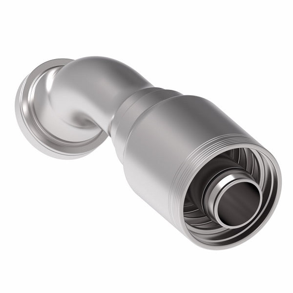 6S24FHA24 Aeroquip by Danfoss | 6 Wire 6S SAE Code 62 Flange 45° Elbow (FHA) Crimp Fitting | -24 Code 62 Flange x -24 Hose Barb | Steel